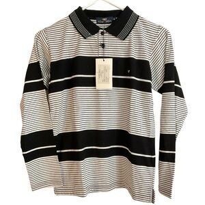 Viero Richi Boys Collared Striped Long Sleeve Shirt NWT